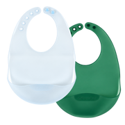 Fold And Go Silicone Bib 2 Pack