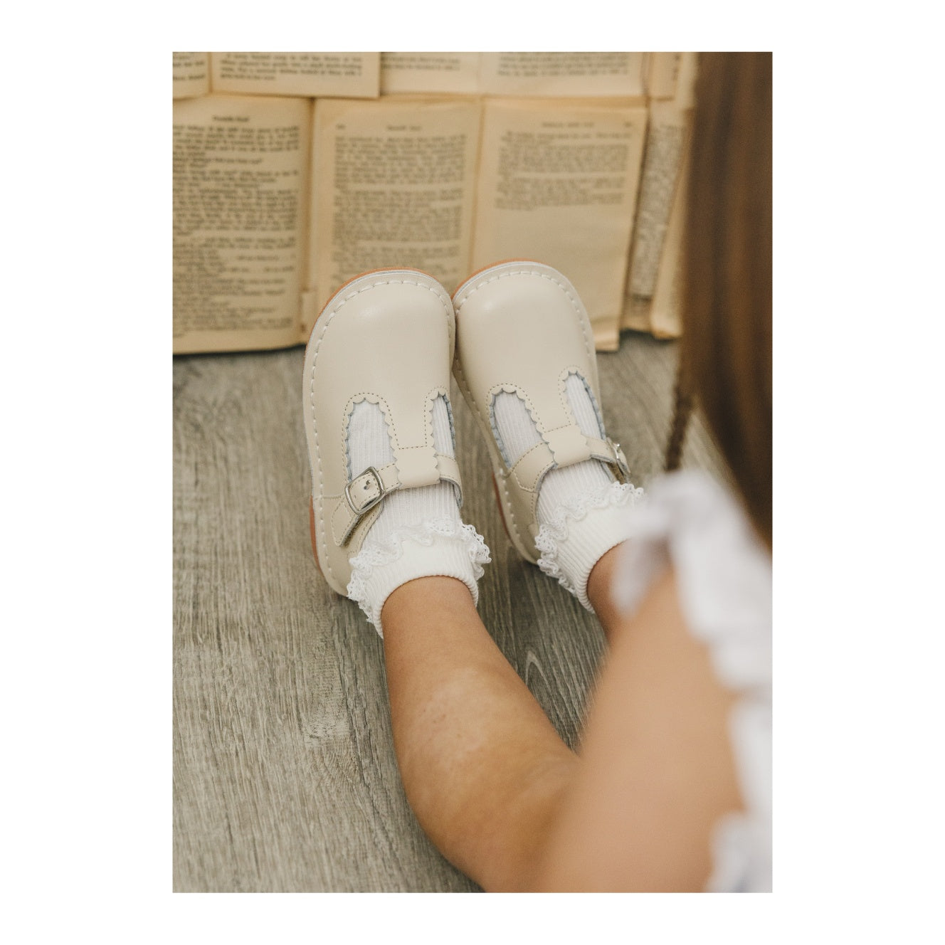 Selina Scalloped T-strap Mary Jane