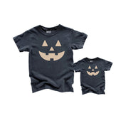 Jack-o-lantern Adult Neutral Tee (see Matching Kids Tee!)