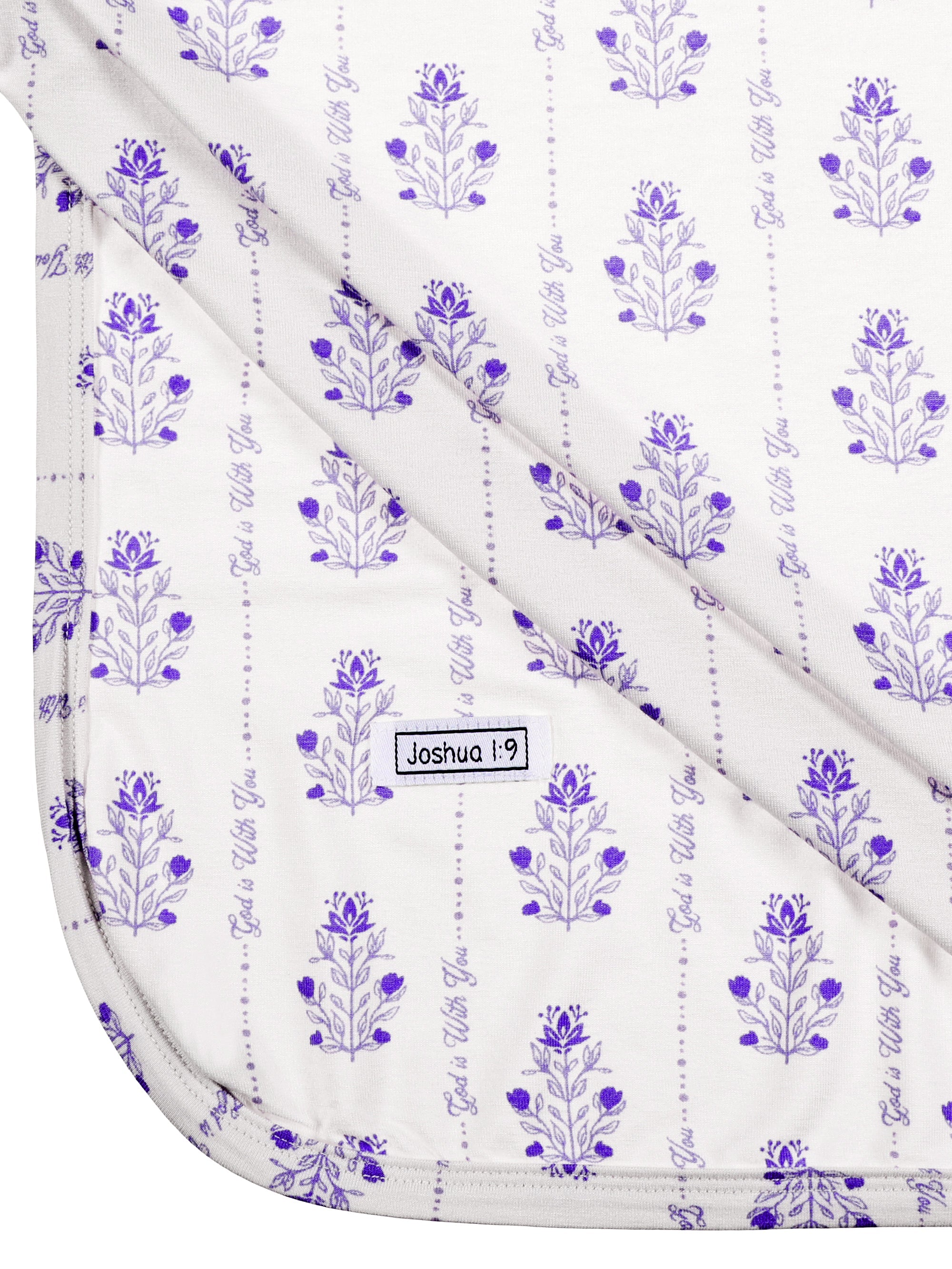God Is With You Floral Swaddle Bamboo