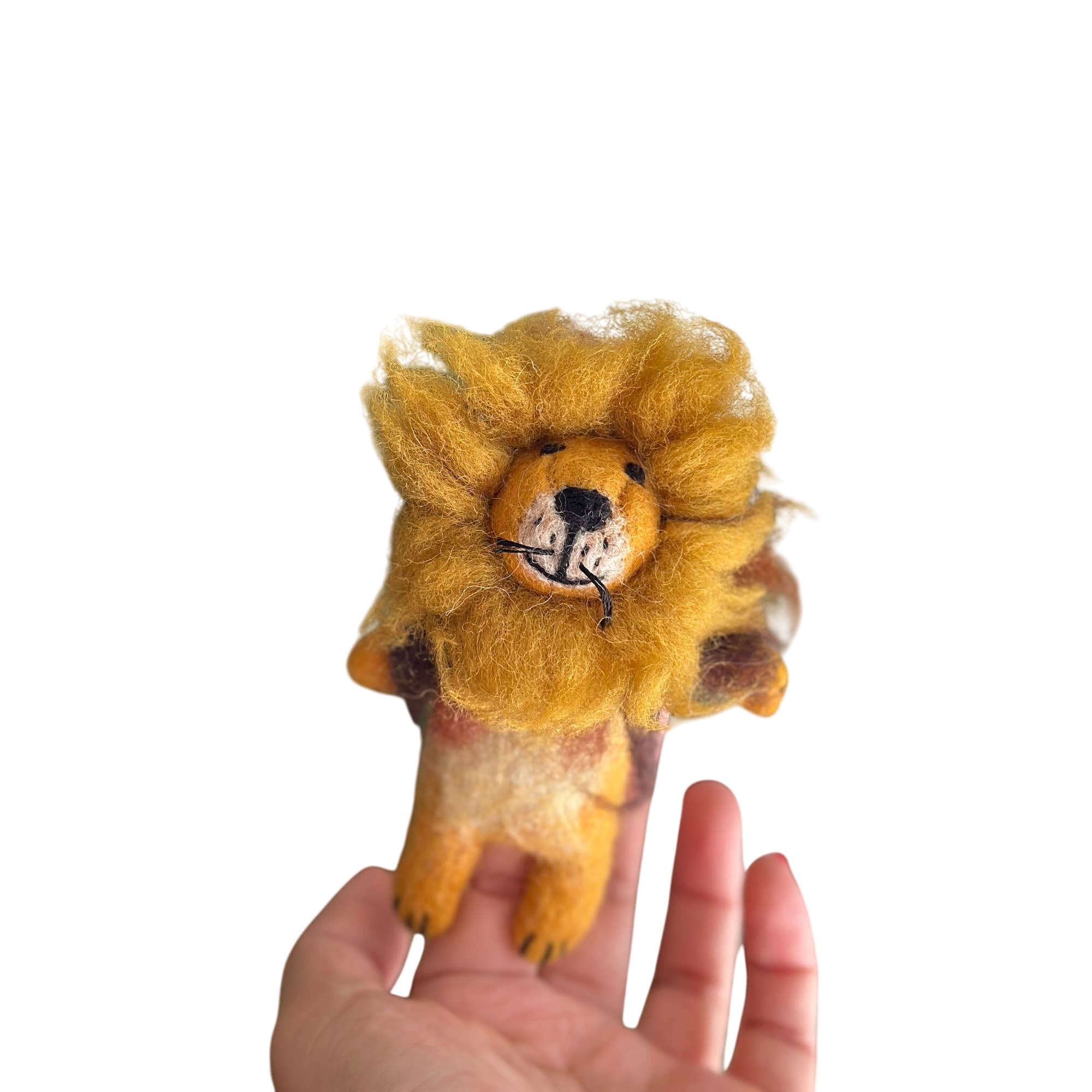 Fluffy Lion Finger Puppet