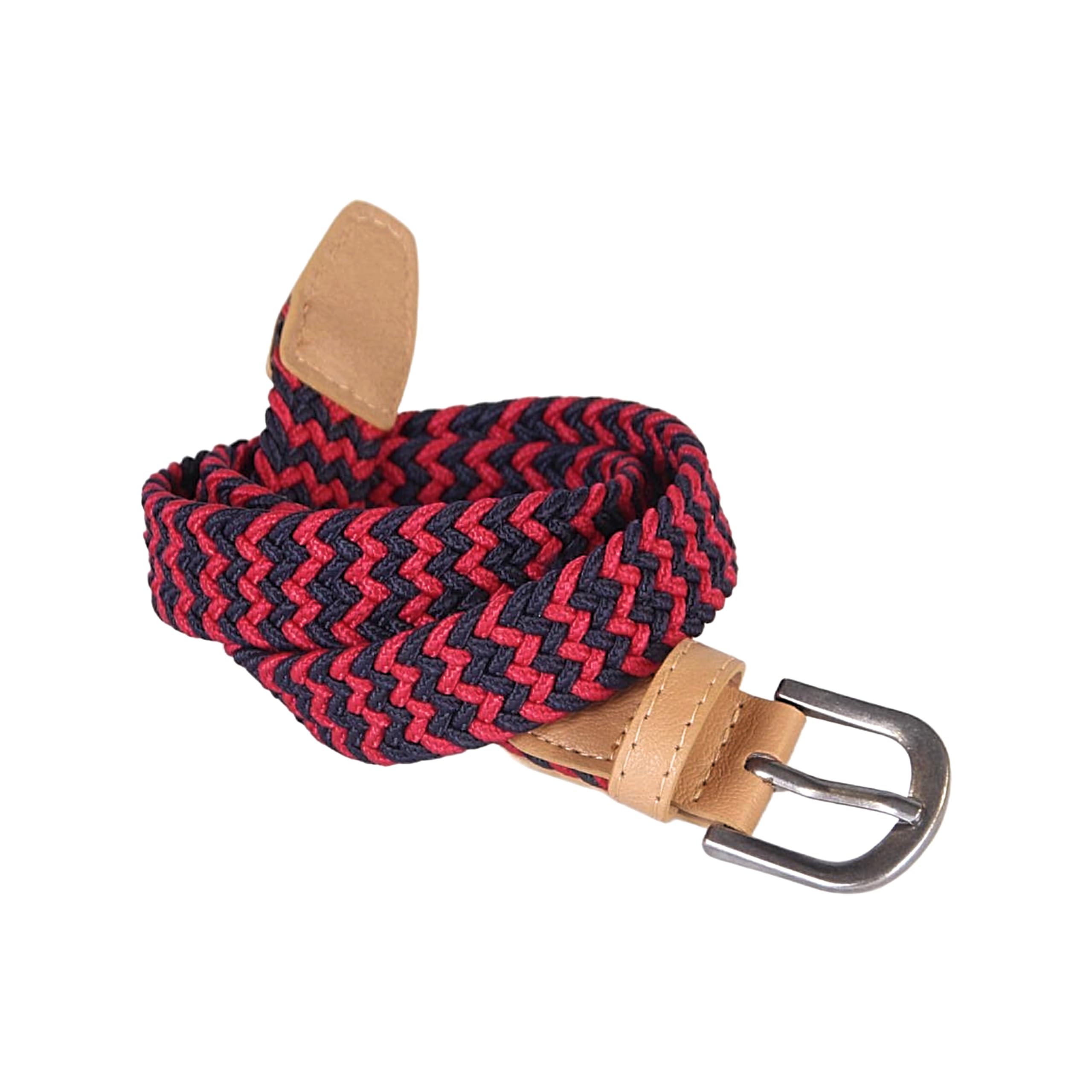 Boys Stretchy Cord Braided Leather Belt - Children's Age (4-7 Y) (8-14y)