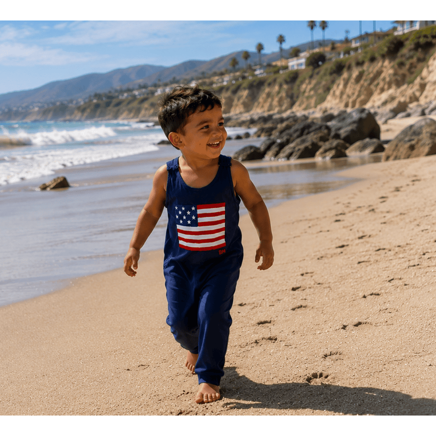 Americana Romper Navy