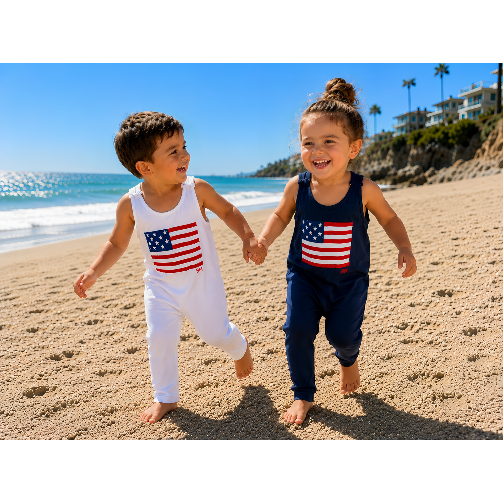 Americana Romper Red