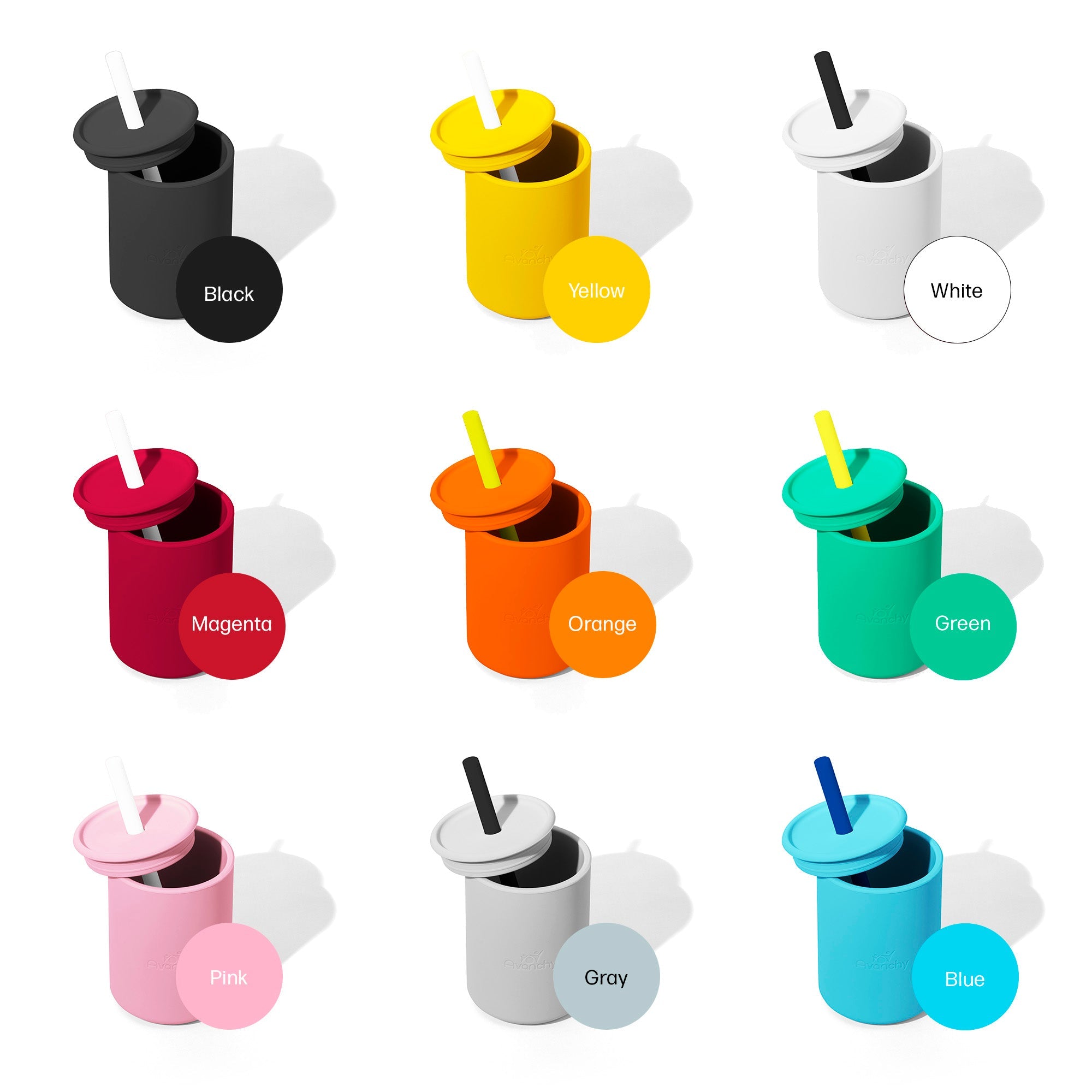 8 Oz. Avanchy La Petite Medium Silicone Sippy Cup