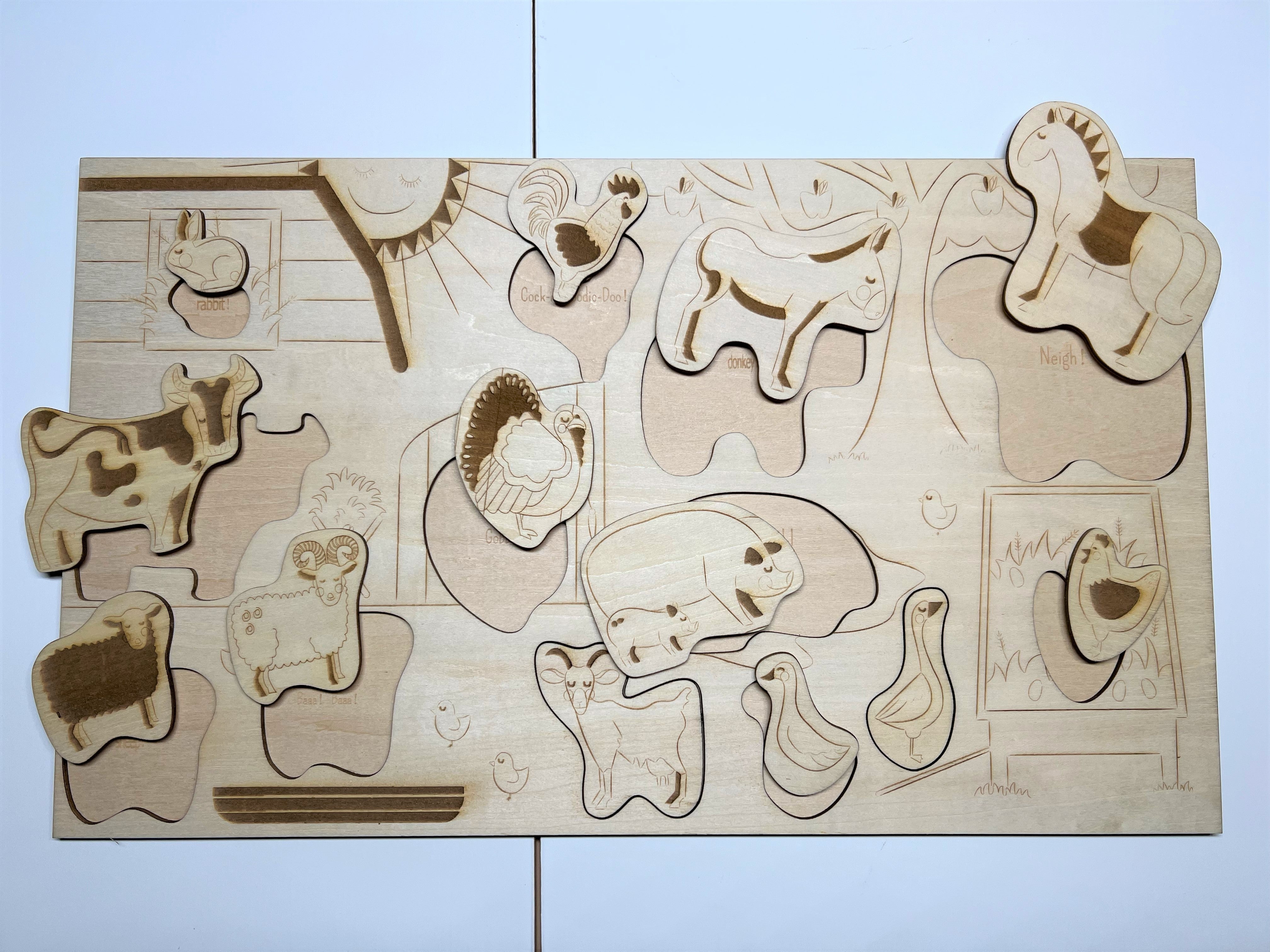 **pre-order (ships In 3-4 Weeks)**educational Multi-layered Wooden Puzzle