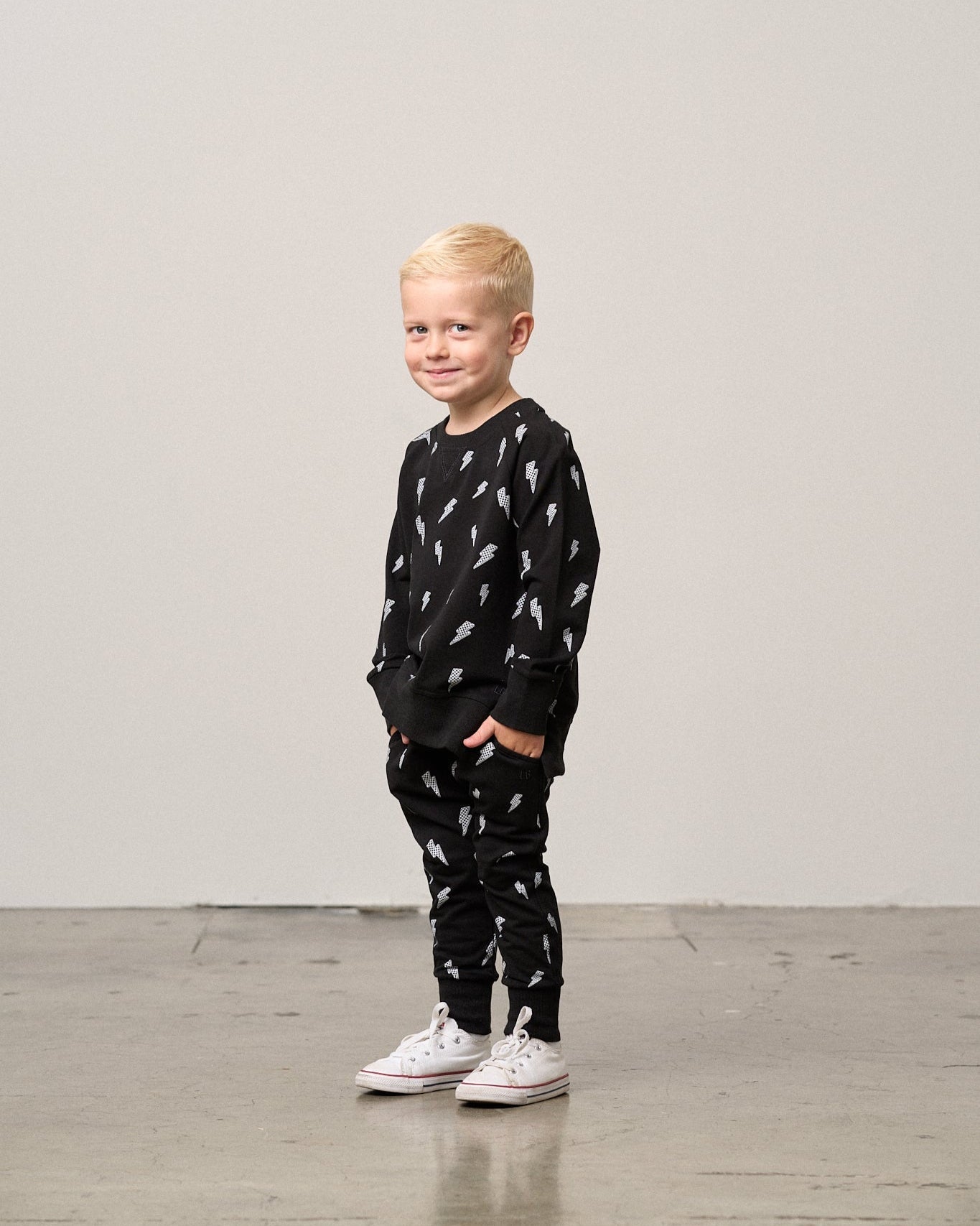 Lightning Bolt Jogger - Black