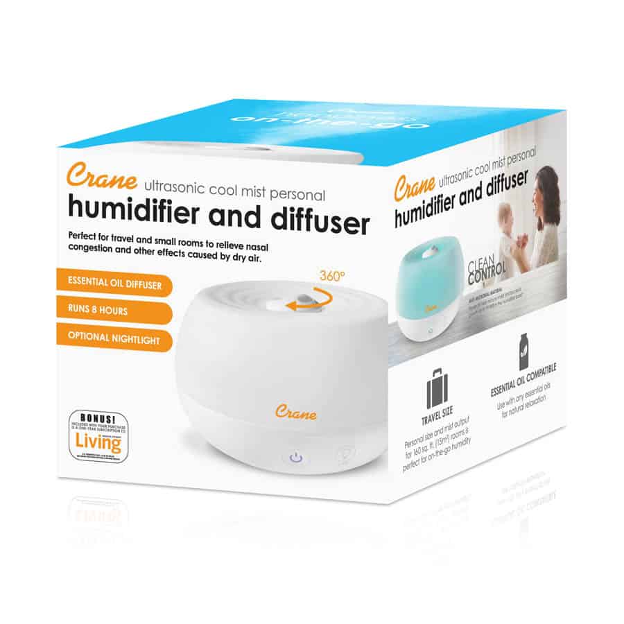 Crane 0.2 Gal. Personal Humidifier – White