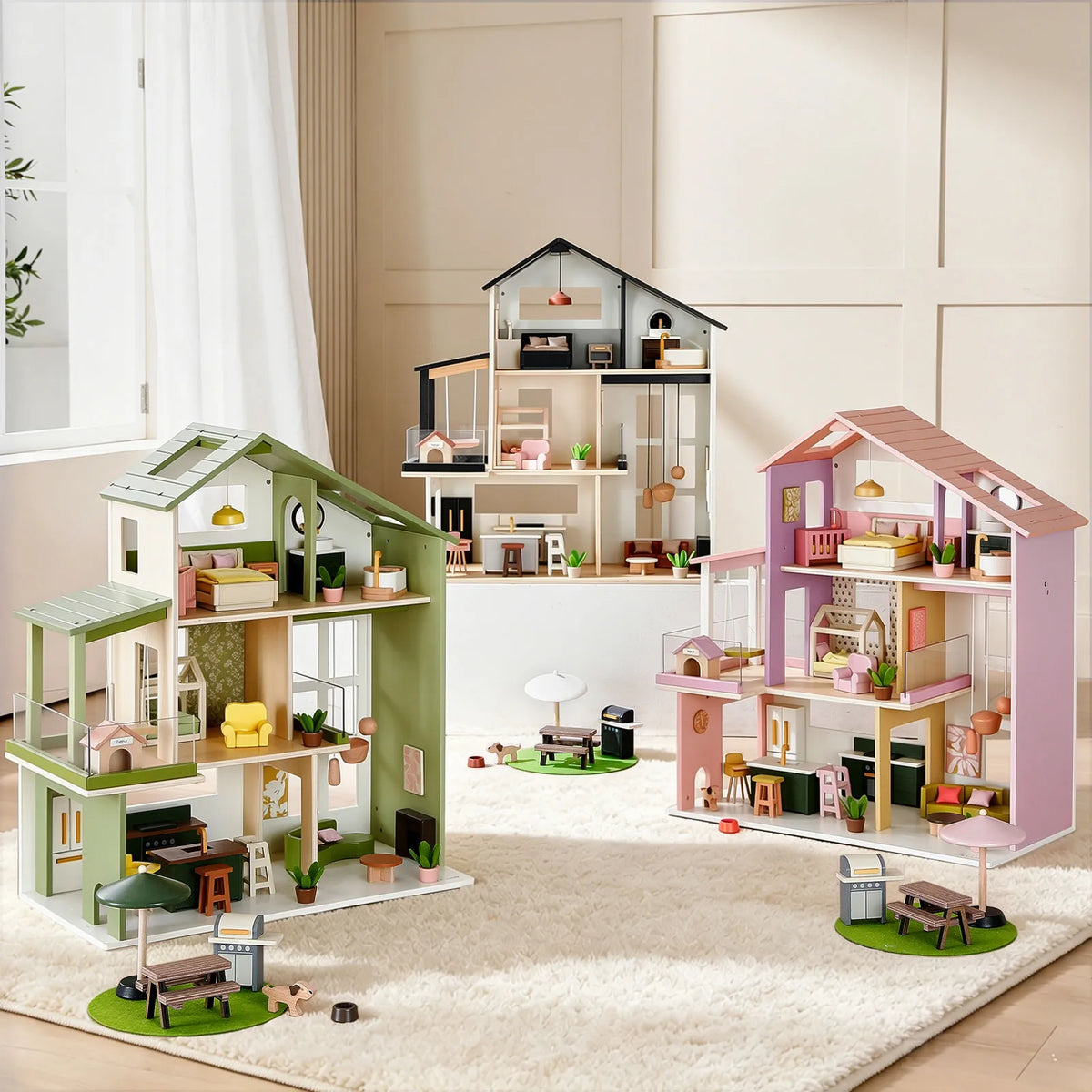 ® Sweetwood Edge Dollhouse - Green & Pink