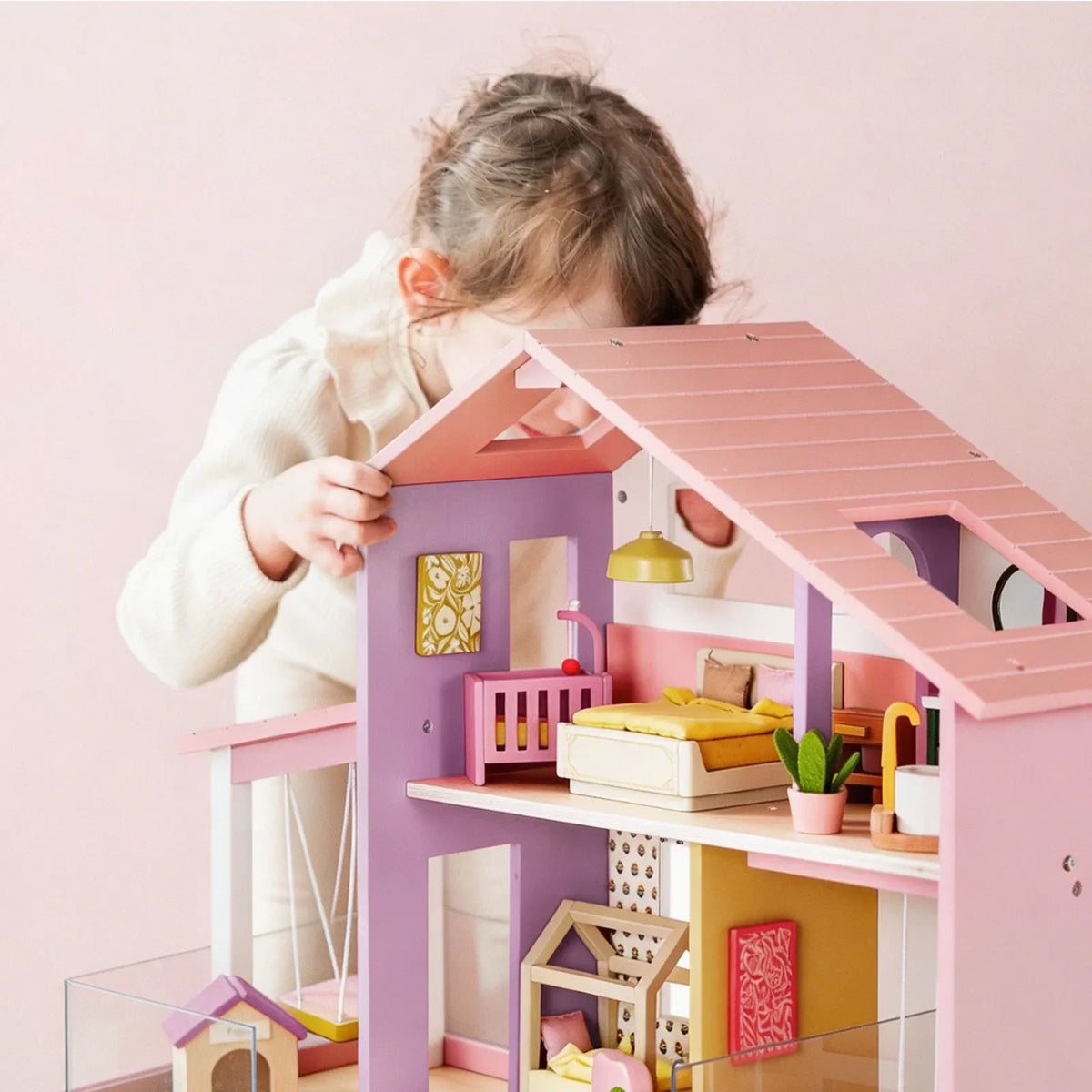 ® Sweetwood Edge Dollhouse - Green & Pink