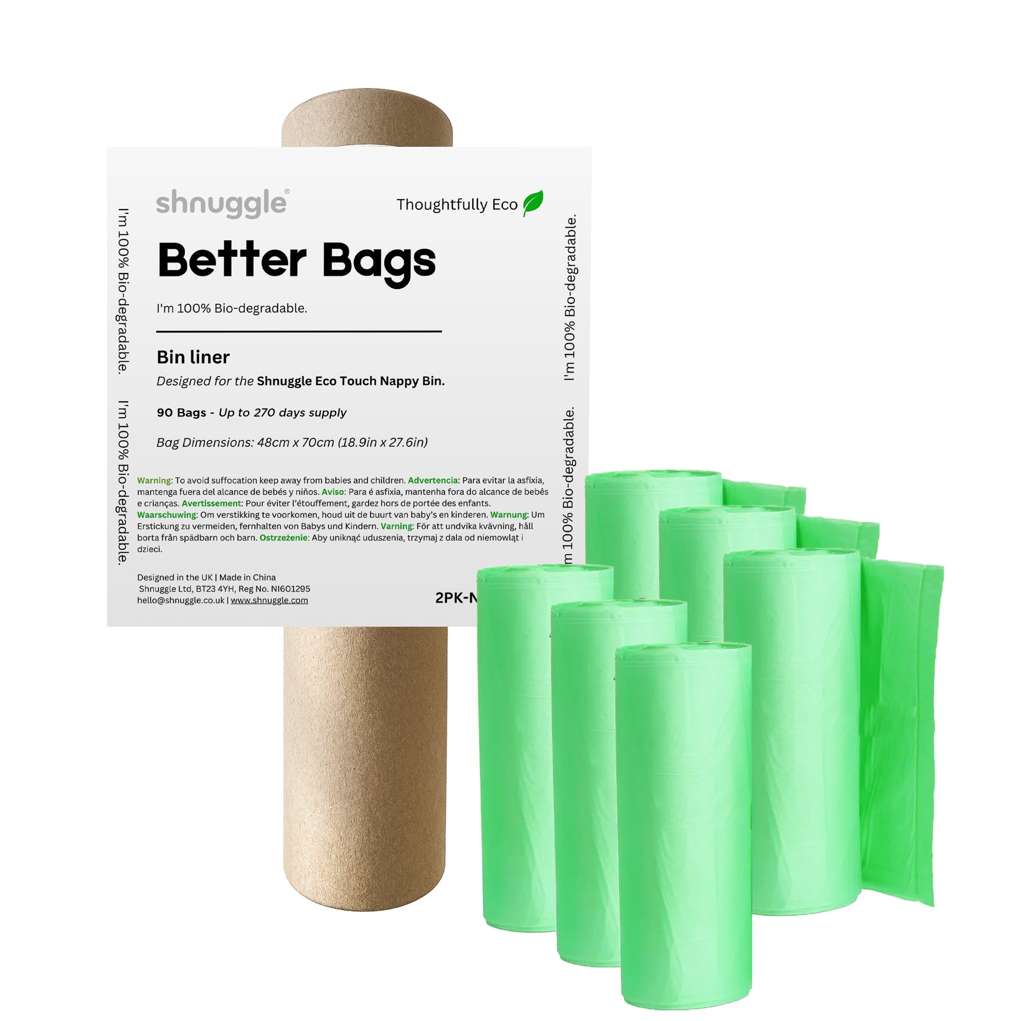 Shnuggle Better Bag Nappy Bin Diaper Pail Liners 30 Bags