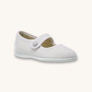 Linen Mary Jane White