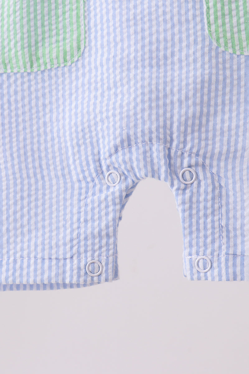 Blue Seersucker Pocket Jonjon