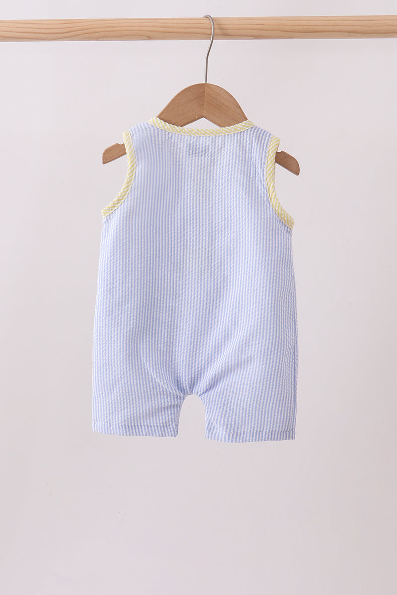 Blue Seersucker Pocket Jonjon