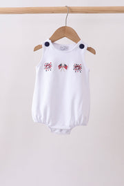 White Flag Fireworks Embroidery Bubble
