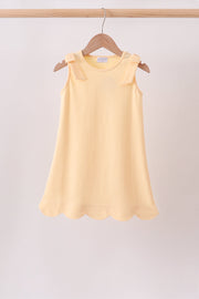 Buttercup Scalloped Bow Dress