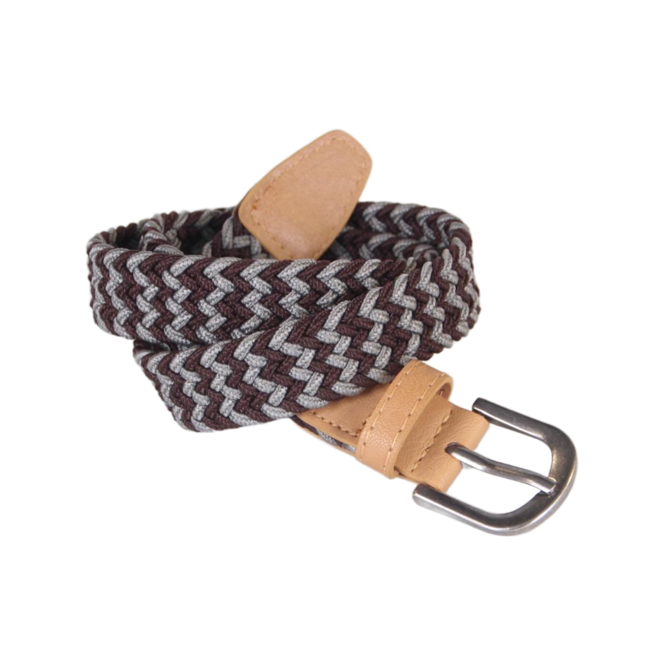 Boys Stretchy Cord Braided Leather Belt - Children's Age (4-7 Y) (8-14y)