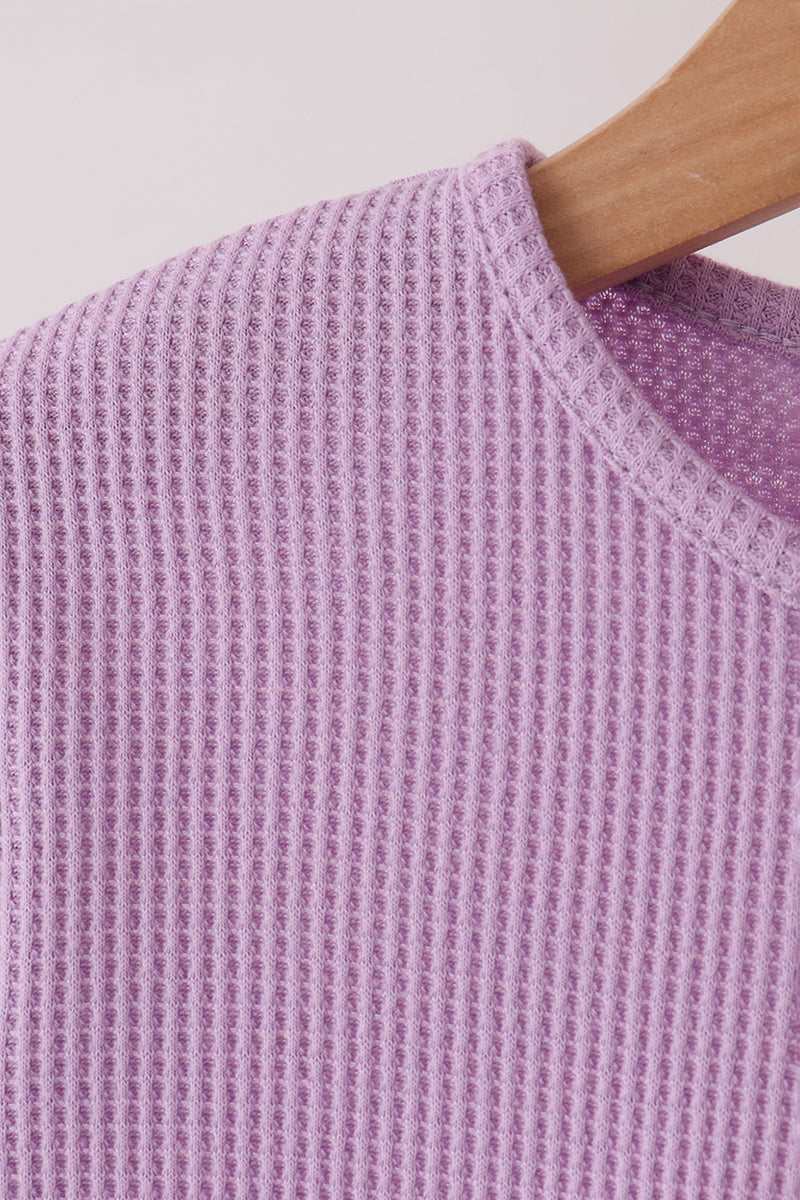 Lavender Scalloped Pants Set