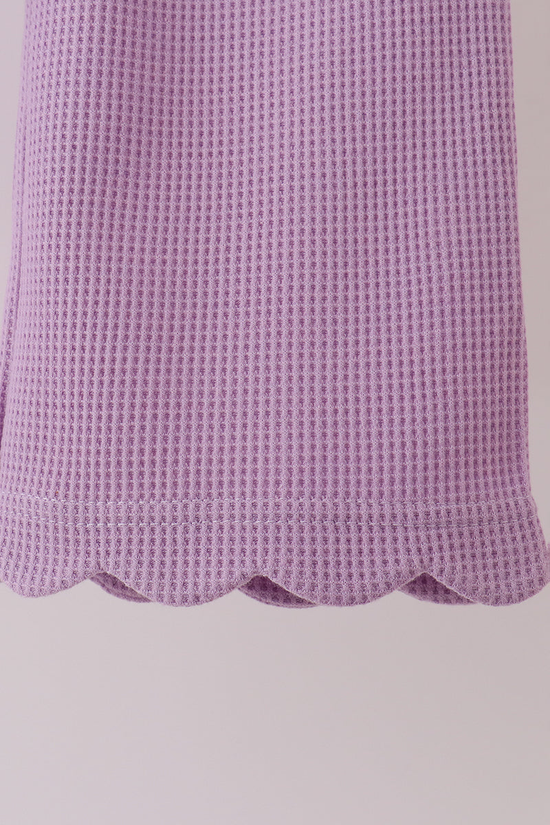Lavender Scalloped Pants Set
