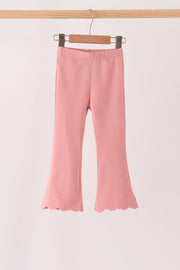 Pink Scalloped Bell Pants