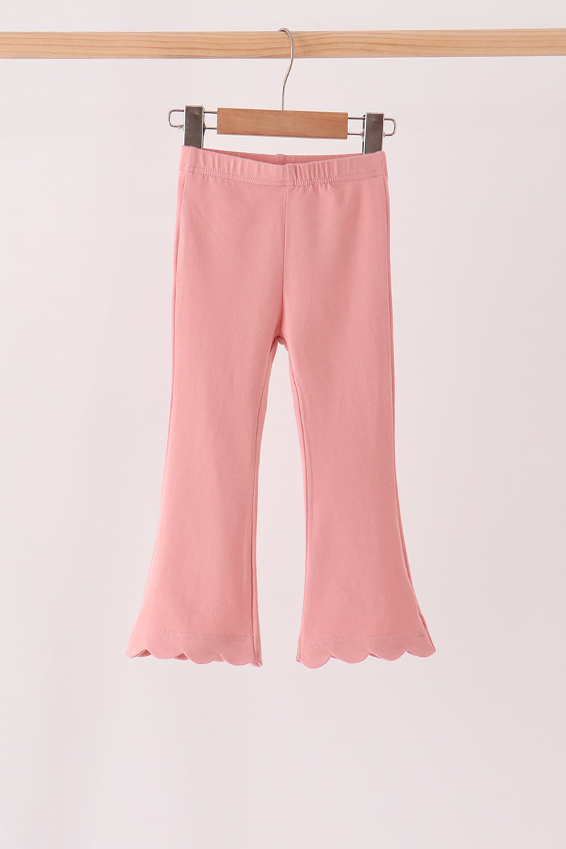 Pink Scalloped Bell Pants