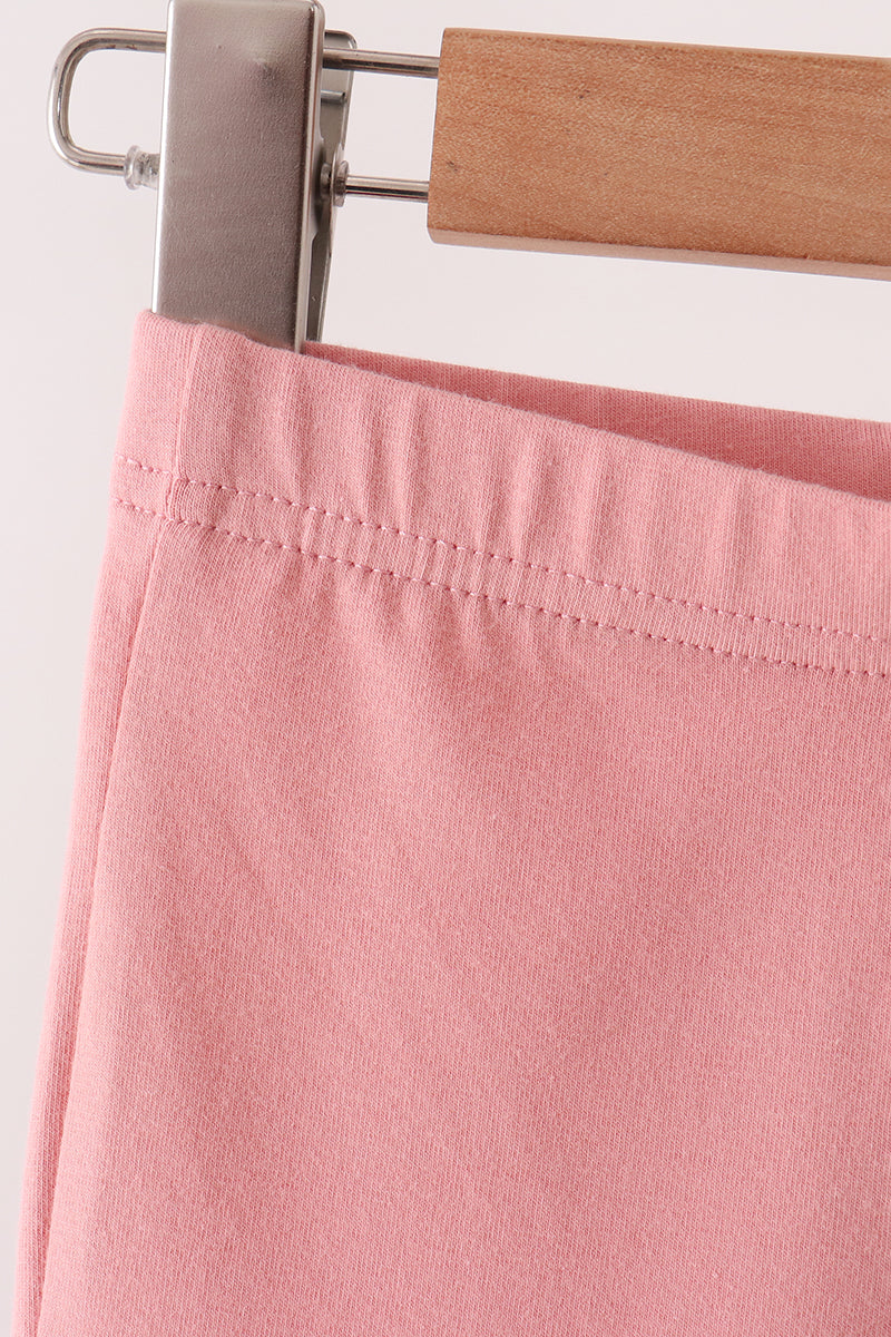 Pink Scalloped Bell Pants