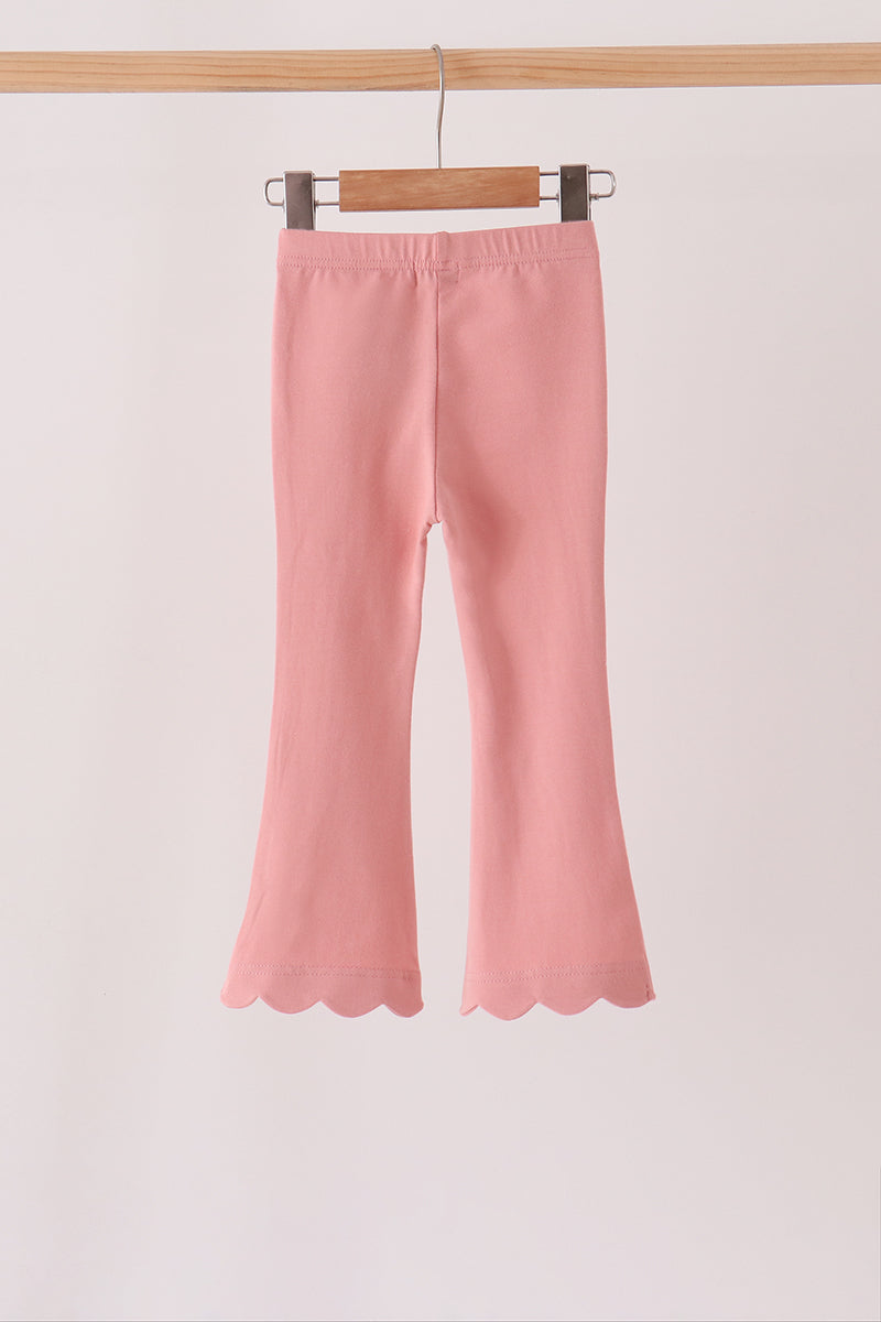 Pink Scalloped Bell Pants