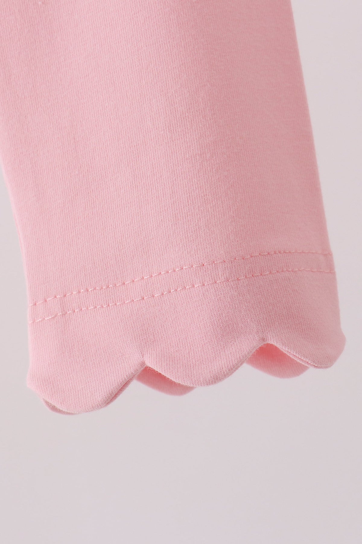 Pink Scalloped Leggings