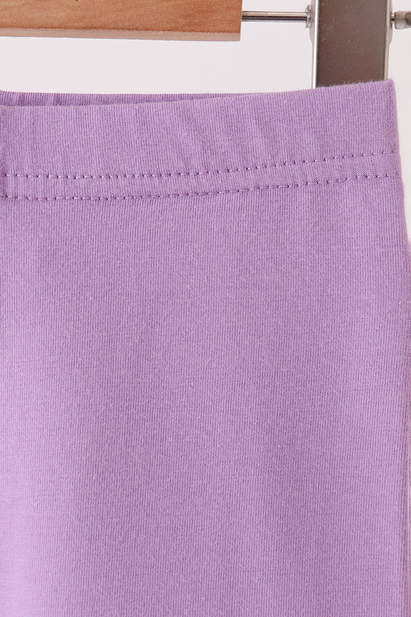 Deep Violet Scalloped Leggings