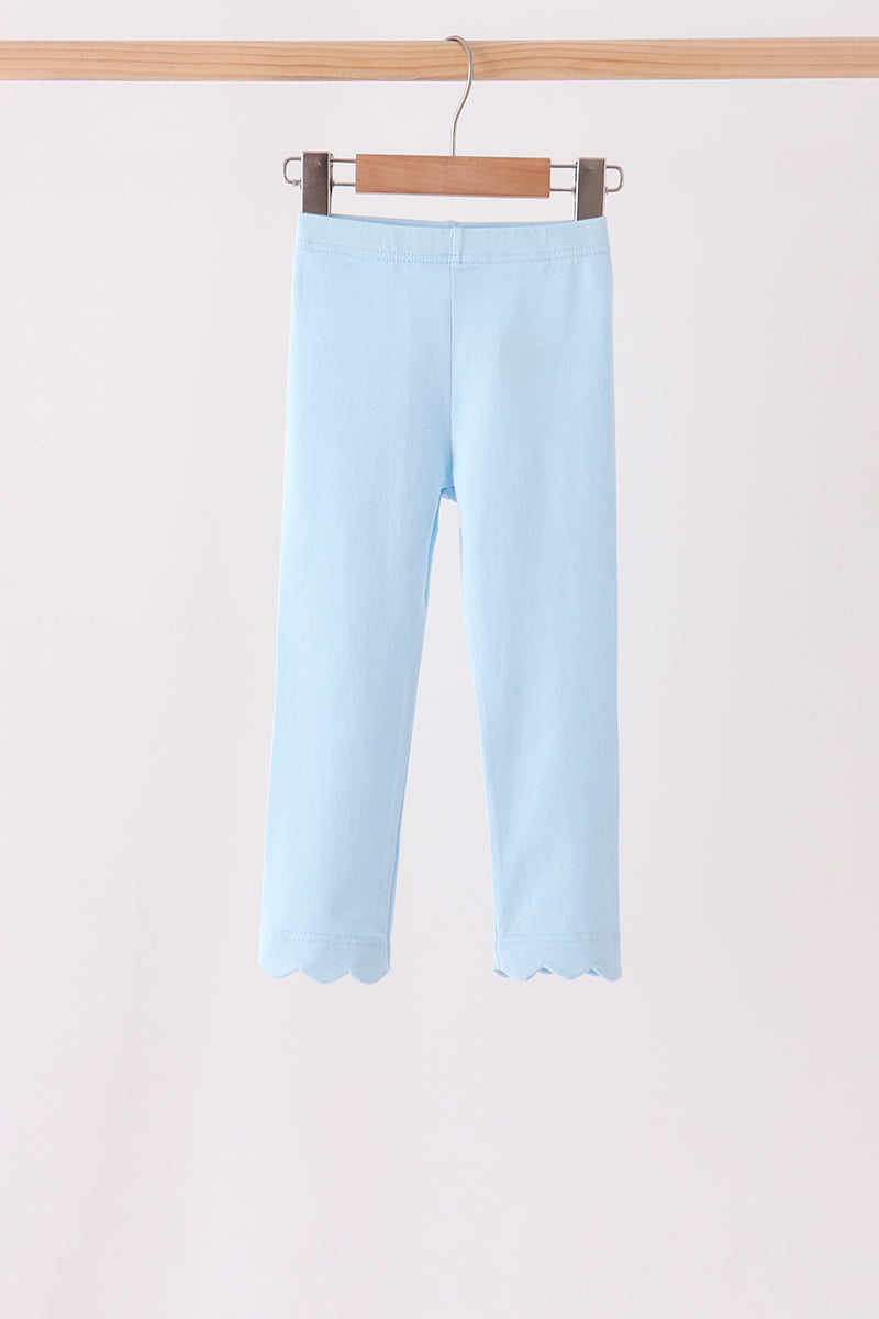 Sky Scalloped Leggings