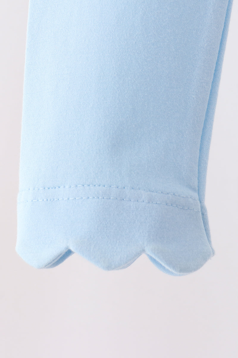 Sky Scalloped Leggings
