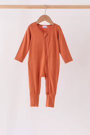 Caramel Zipper Bamboo Anti-slip Romper