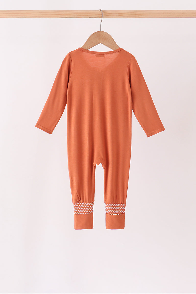 Caramel Zipper Bamboo Anti-slip Romper