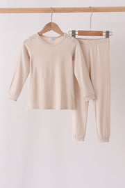 Beige Bamboo Pajama Set