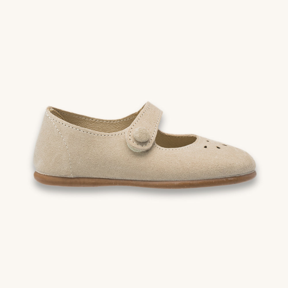 Andi Mary Jane Suede Beige