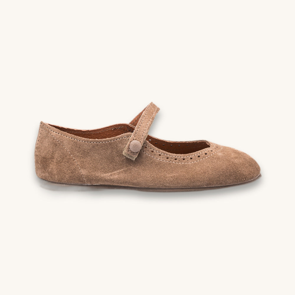 Suede Mary Jane Beige