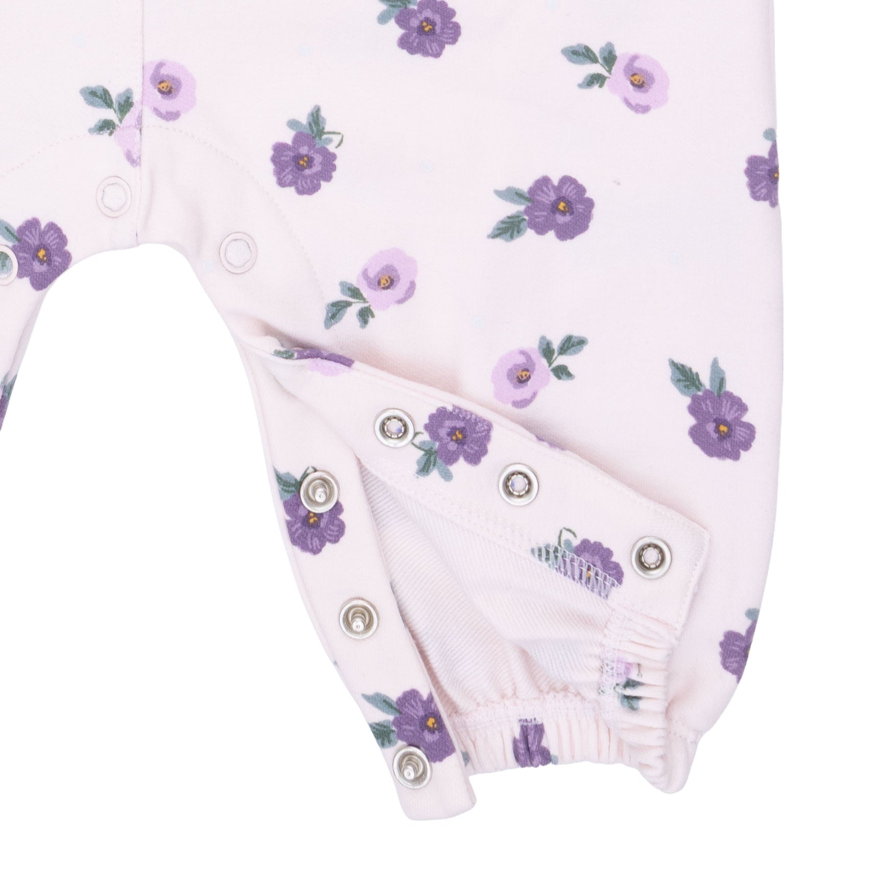 Violetta Floral - Ruffle V-overalls And Long Sleeve Bodysuit