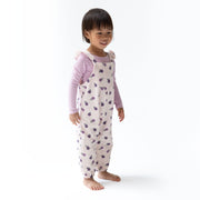 Violetta Floral - Ruffle V-overalls And Long Sleeve Bodysuit