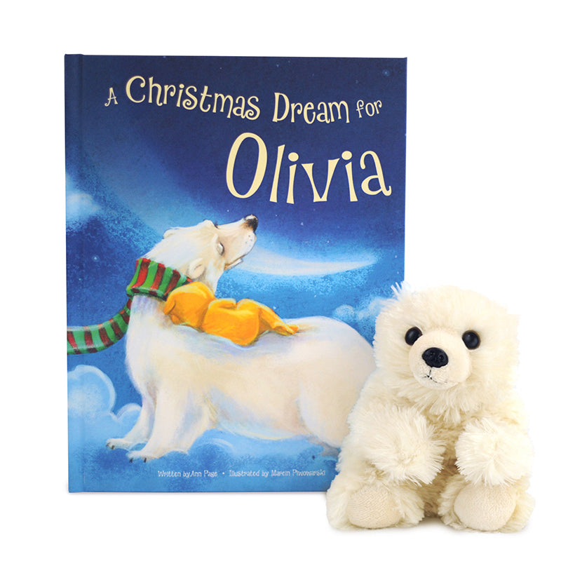 A Christmas Dream for Me Personalized Book and Polar Bear Gift Set