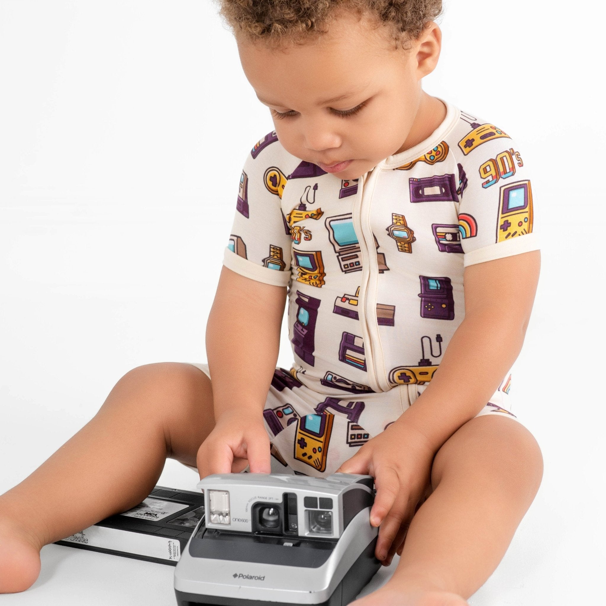 90's Retro Short Sleeve Romper