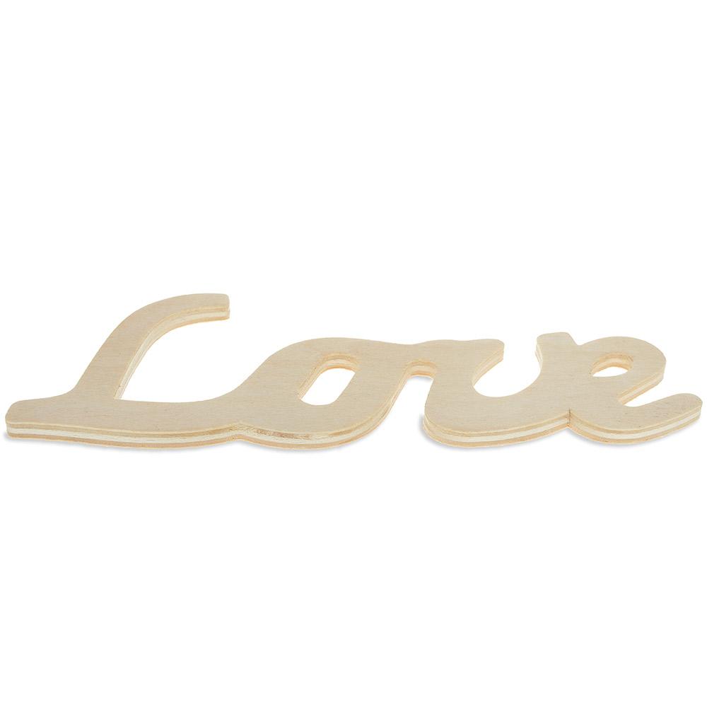 Unfinished Unpainted Word "love" Sign Cutout Diy Craft 6.5 Inches