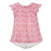 Ruched Tunic Set - Splashes On White
