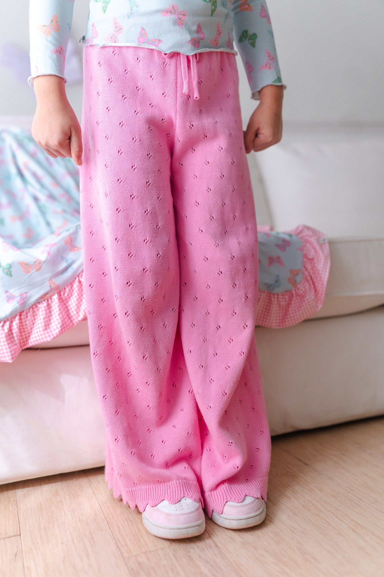 Knit Wide Leg Pant ~ Berry