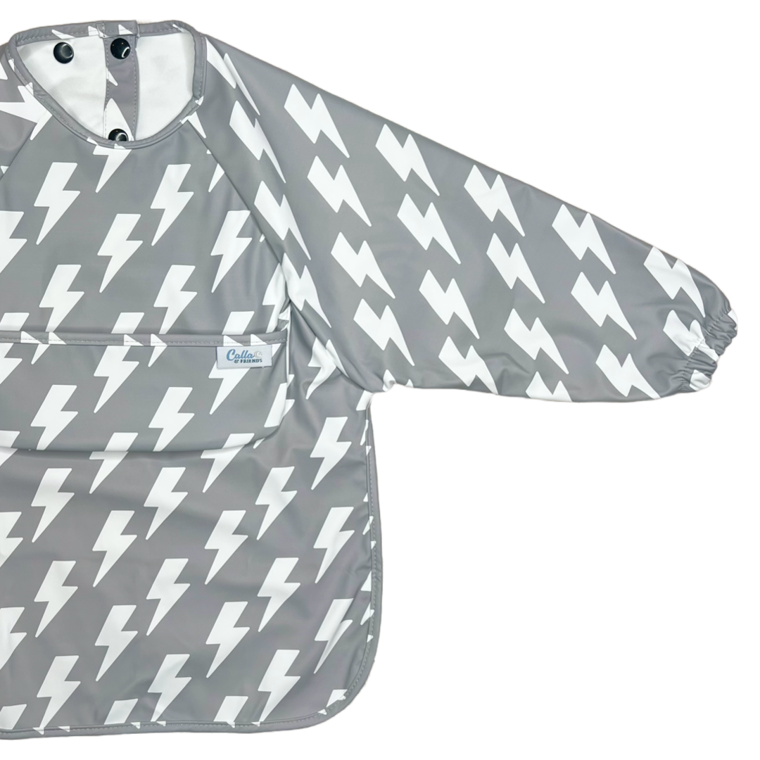 The Grayson Long Sleeve Bib - Lightning Bolts