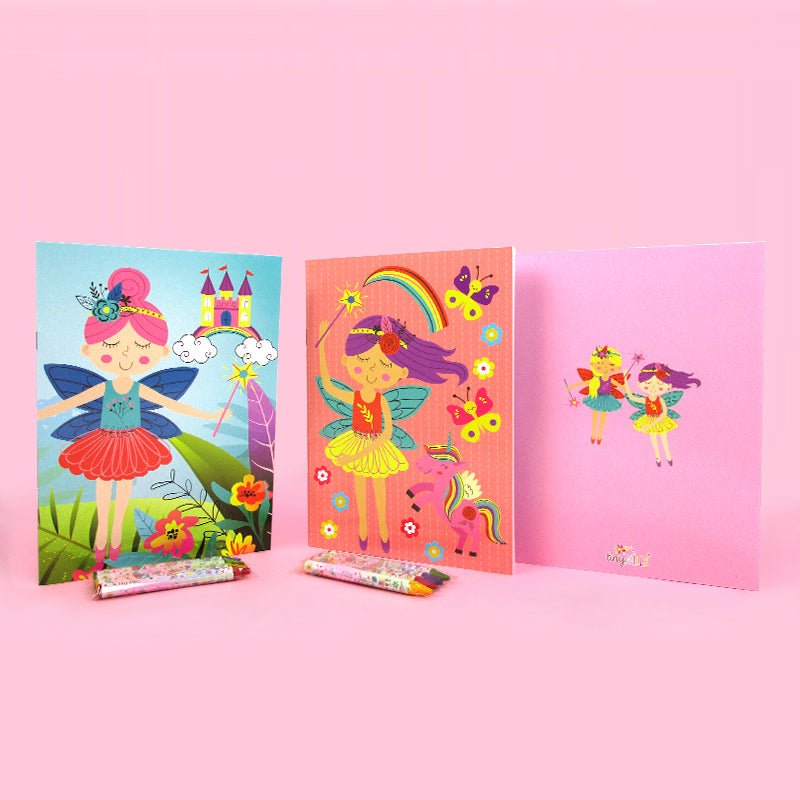 Magic Fairies Coloring Books With Crayons Party Favors - Set Of 6 Or 12