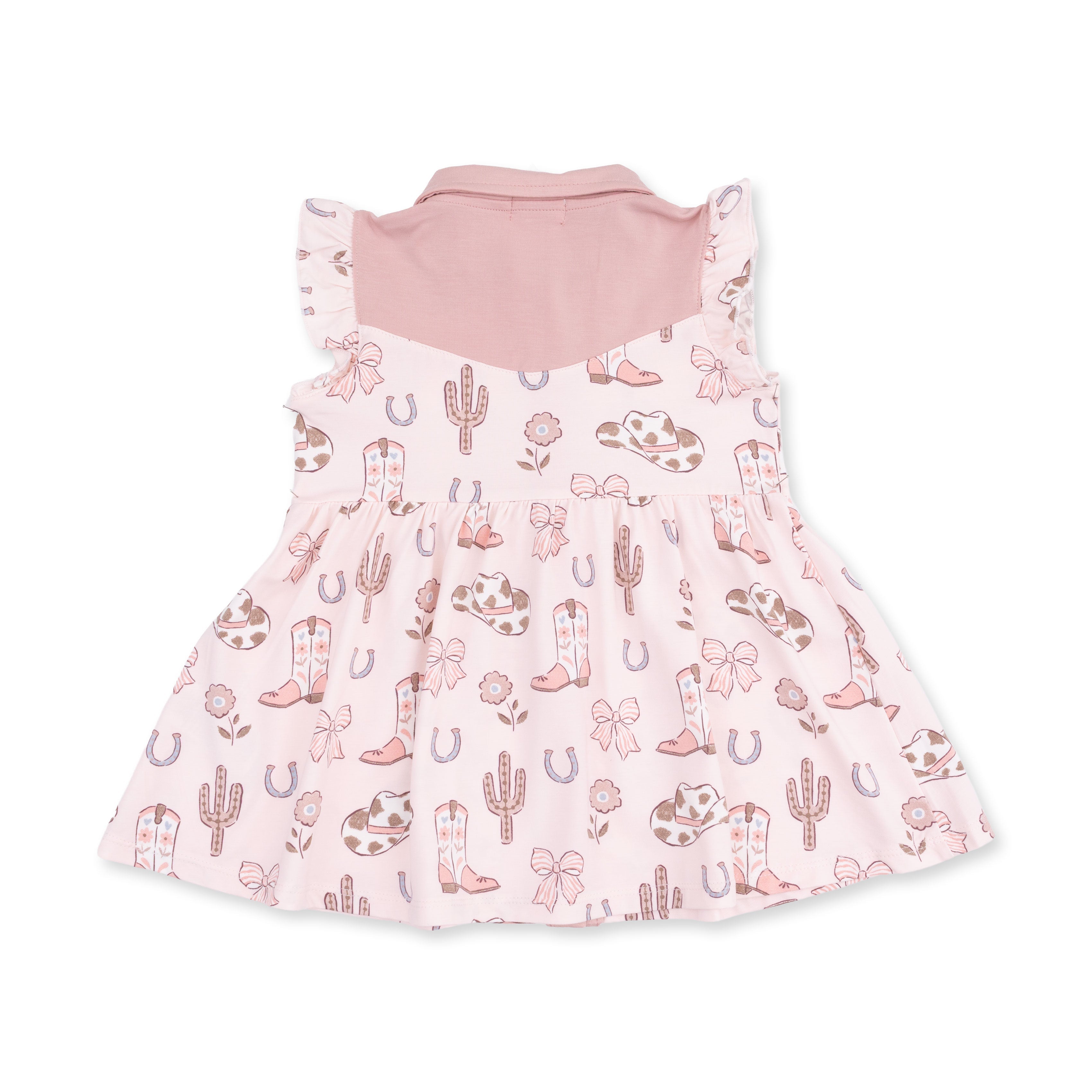 Cowgirl Boots And Bows - Western Pearl Snap Dress & Bloomer