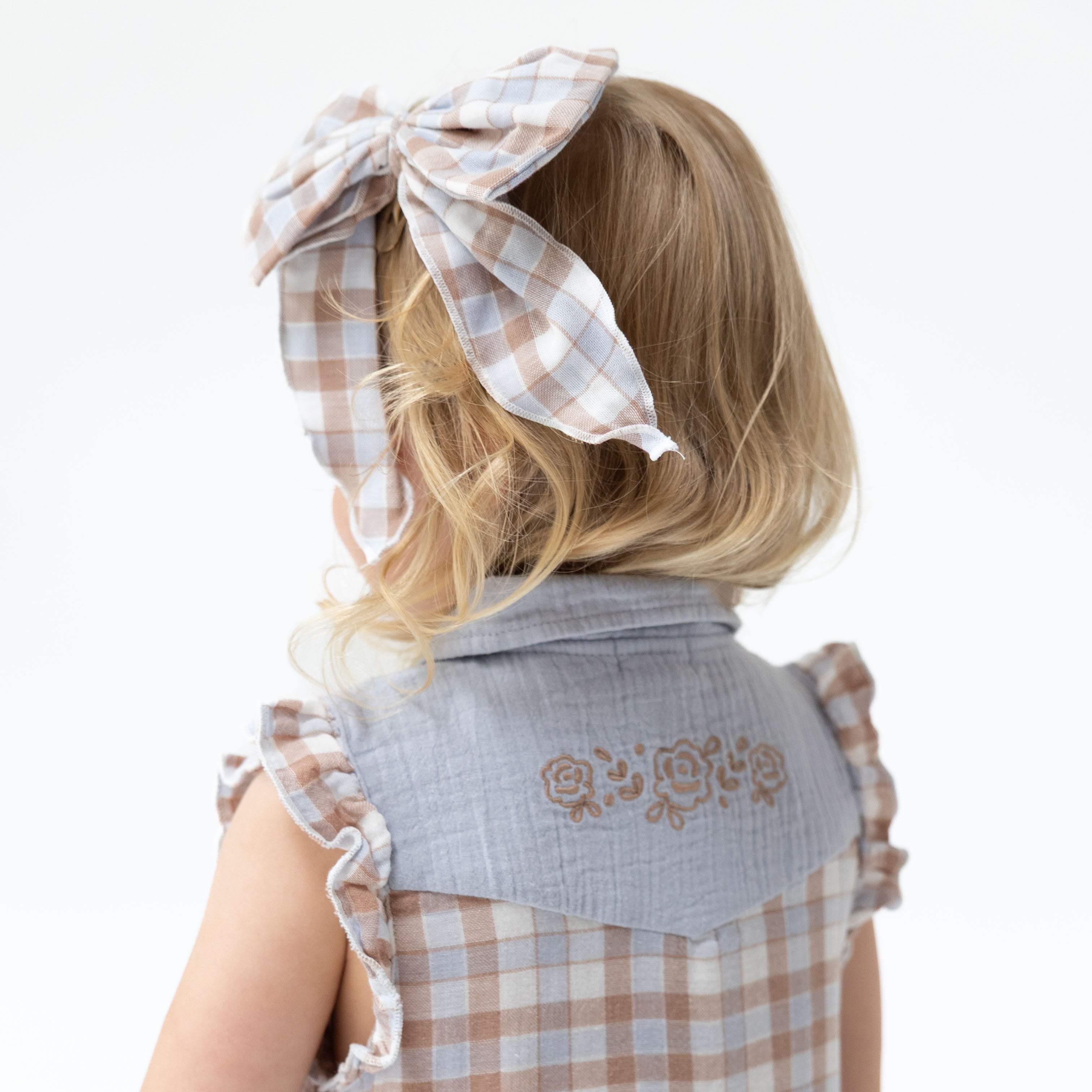 Western Plaid - Western Pearl Snap Dress And Bloomer