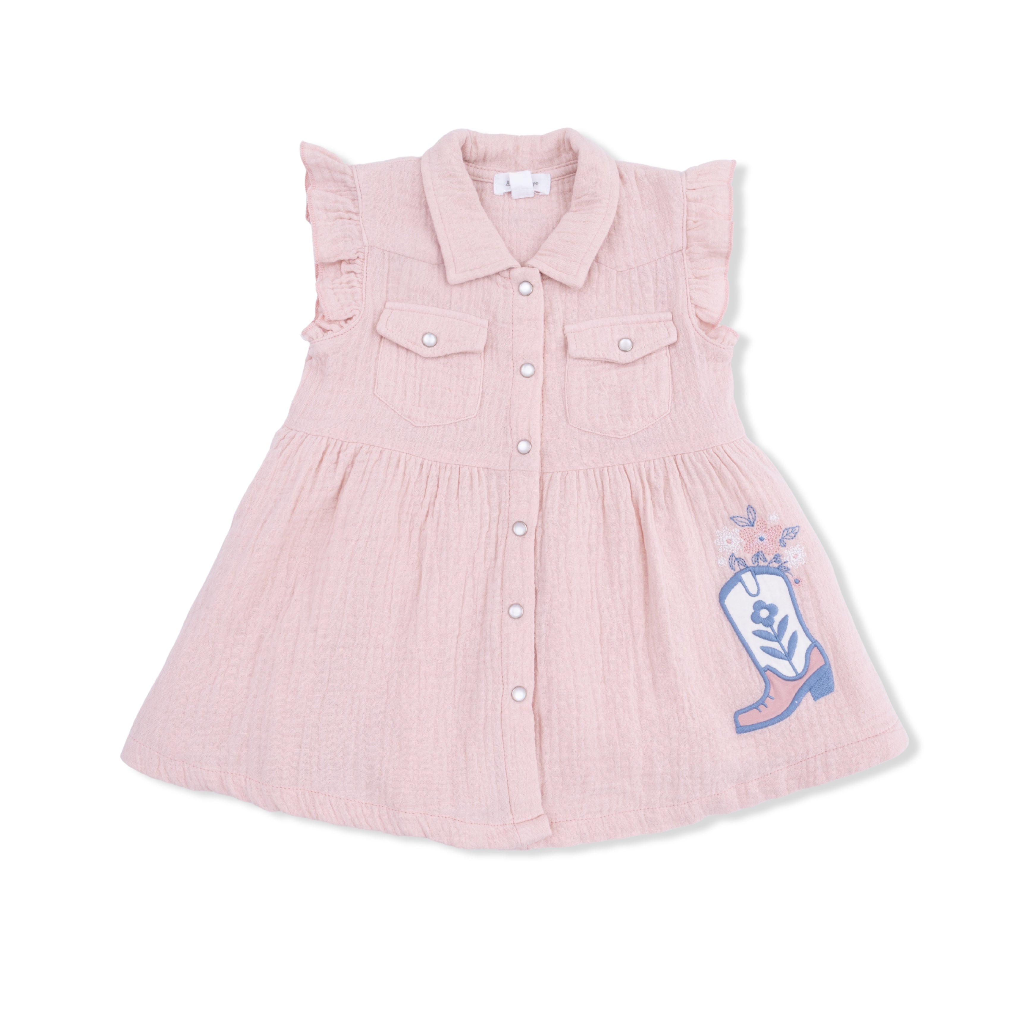 Yee Haw Cowgirl - Western Pearl Snap Dress & Bloomer