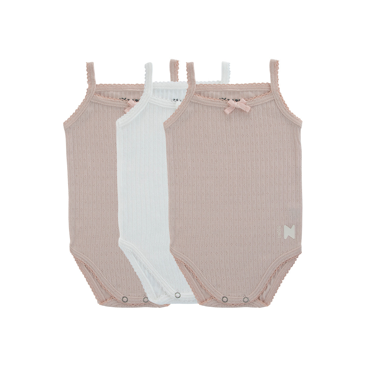 Pointelle Mauve + White (three Pack)