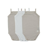 Pointelle Natural Boy + White (three Pack)